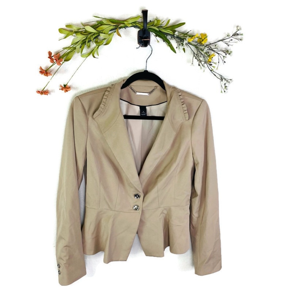 White House Black Market | Khaki Blazer Size 2 EUC
